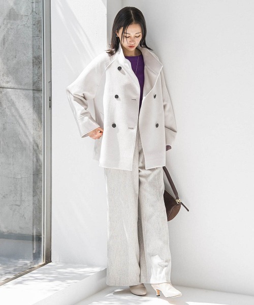 LAUTREAMONT（ロートレアモン）の「プレミアムウールカシミヤショートコート（その他アウター・レディース・キャメル/ブラック/ベージュ・7号/9号）」の6枚目の写真