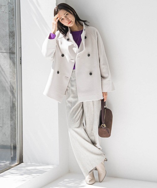 LAUTREAMONT（ロートレアモン）の「プレミアムウールカシミヤショートコート（その他アウター・レディース・キャメル/ブラック/ベージュ・7号/9号）」の7枚目の写真