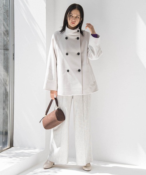 LAUTREAMONT（ロートレアモン）の「プレミアムウールカシミヤショートコート（その他アウター・レディース・キャメル/ブラック/ベージュ・7号/9号）」の8枚目の写真