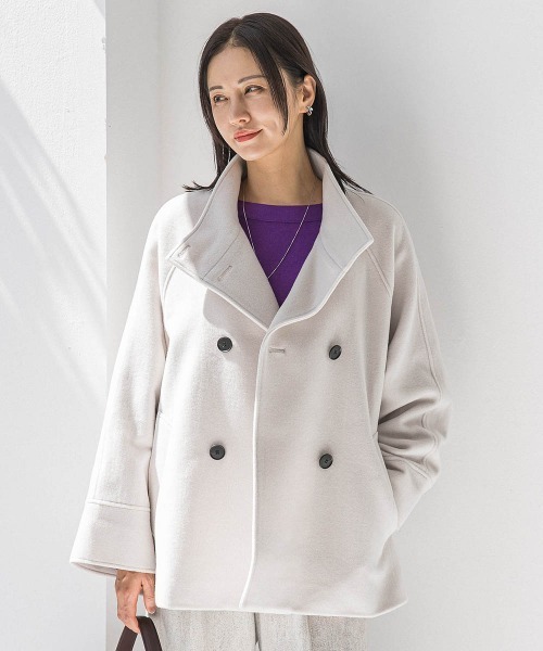 LAUTREAMONT（ロートレアモン）の「プレミアムウールカシミヤショートコート（その他アウター・レディース・キャメル/ブラック/ベージュ・7号/9号）」の5枚目の写真