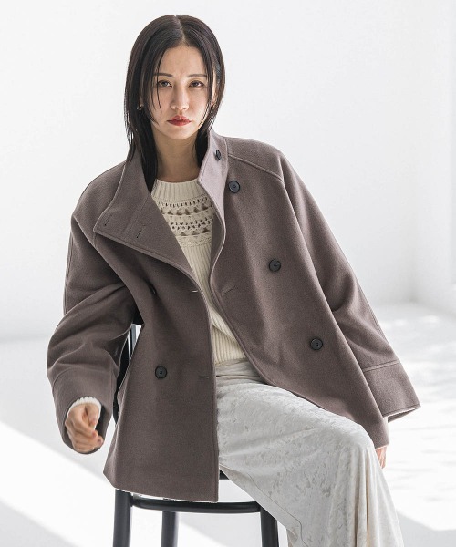 LAUTREAMONT（ロートレアモン）の「プレミアムウールカシミヤショートコート（その他アウター・レディース・キャメル/ブラック/ベージュ・7号/9号）」の15枚目の写真