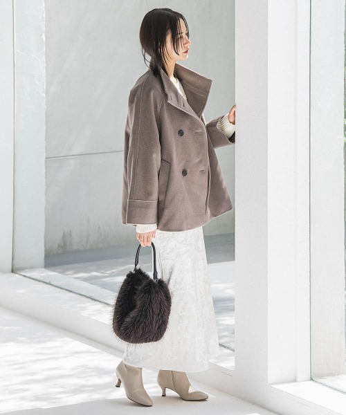 LAUTREAMONT（ロートレアモン）の「プレミアムウールカシミヤショートコート（その他アウター・レディース・キャメル/ブラック/ベージュ・7号/9号）」の17枚目の写真