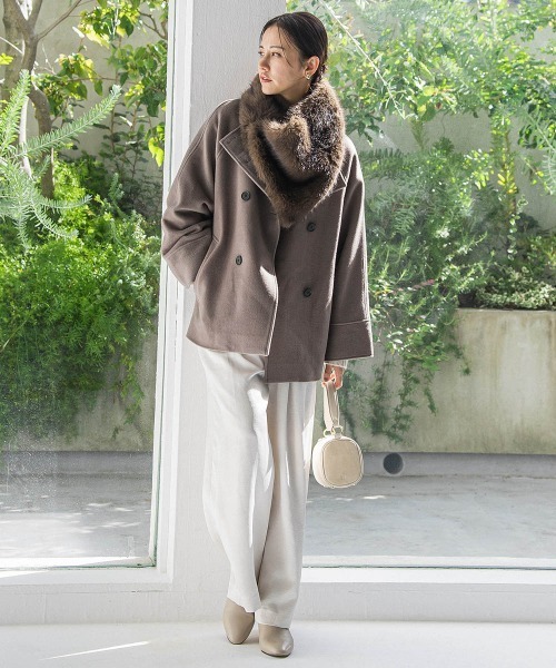 LAUTREAMONT（ロートレアモン）の「プレミアムウールカシミヤショートコート（その他アウター・レディース・キャメル/ブラック/ベージュ・7号/9号）」の13枚目の写真