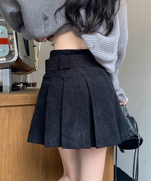 SallyLunn(サリーラン)の「ベルトマークコーデュロイミニスカート(スカート・レディース・ブラック/ブラウン/ベージュ・LARGE/MEDIUM)」の13枚目の写真