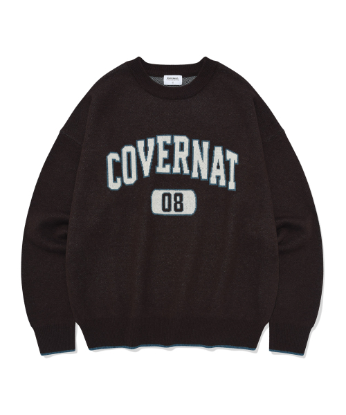 COVERNAT(カバーナット)の「アーチロゴ08クルーネックニットチョコレート(ニット/セーター・レディース・その他・X-LARGE/XX-LARGE/X-SMALL/SMALL/MEDIUM/LARGE)」の2枚目の写真
