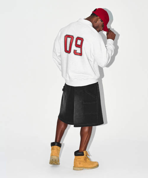 BORN TO WIN（ボーントゥウィン）の「BRN ARCH HALF ZIP UP SWEATSHIRTS [WHITE MELANGE]（スウェット・メンズ・その他・1/2/3）」の6枚目の写真