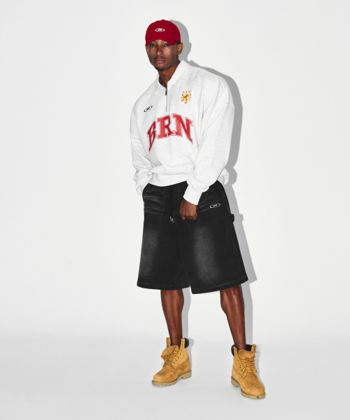 BORN TO WIN（ボーントゥウィン）の「BRN ARCH HALF ZIP UP SWEATSHIRTS [WHITE MELANGE]（スウェット・メンズ・その他・1/2/3）」の7枚目の写真