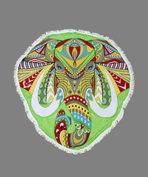 OSYAREVO（オシャレボ）の「ビーチグッズ クロス 丸型（ランチョンマット/テーブルウェア）」