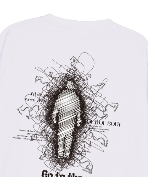 ASTRAL PROJECTION（アストラルプロジェクション）の「アストラルシステム オーバーサイズ ロングスリーブTシャツ_ホワイト（Tシャツ/カットソー・メンズ・その他・LARGE/MEDIUM/X-LARGE/XX-LARGE）」の4枚目の写真