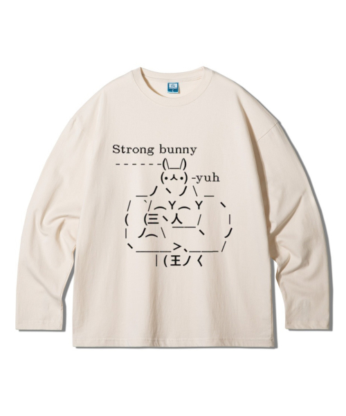 GRANFINNY(グランフィニ)の「ストロングバニー オーバーサイズ ロングスリーブ - ナチュラルコットン(Tシャツ/カットソー・レディース・ベージュ・MEDIUM/LARGE/X-LARGE)」の1枚目の写真