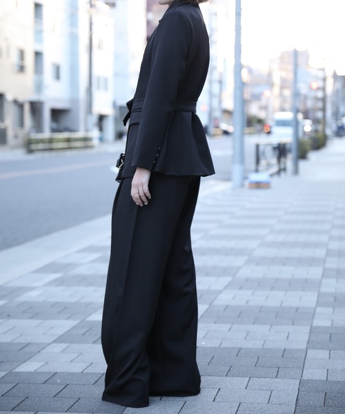 aimoha(アイモハ)の「aimoha ウエストタイト・モードテーラードセットアップ (SS)(セットアップ・レディース・ネイビー/ブラック・FREE)」の6枚目の写真