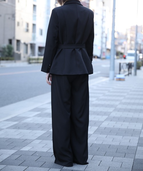 aimoha(アイモハ)の「aimoha ウエストタイト・モードテーラードセットアップ (SS)(セットアップ・レディース・ネイビー/ブラック・FREE)」の7枚目の写真