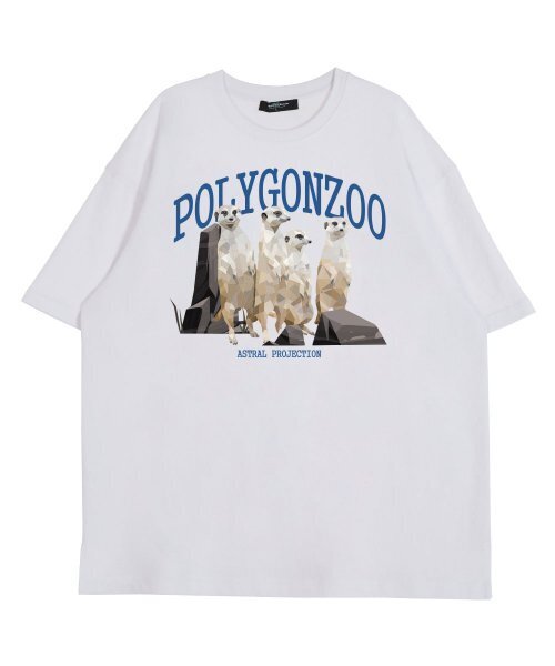 ASTRAL PROJECTION(アストラルプロジェクション)の「ポリゴンミアキャット ラウンドネック 15番手 綿 半袖Tシャツ_ホワイト(Tシャツ/カットソー・レディース・その他・LARGE/X-LARGE)」の2枚目の写真