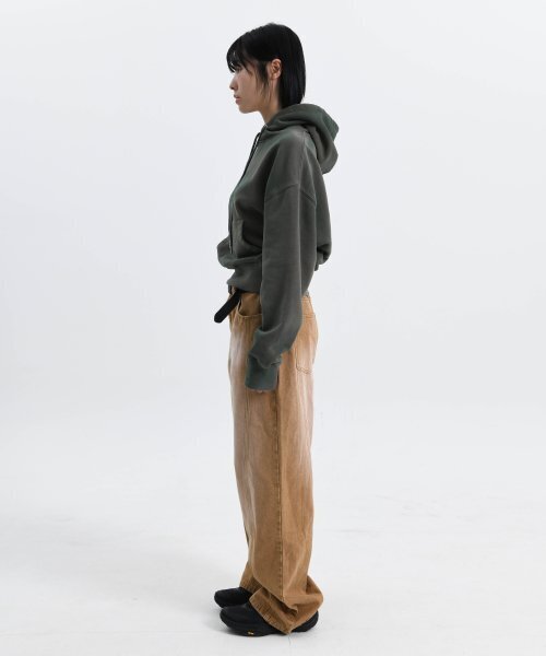 PHYSICAL DEPARTMENT（フィジカル デパートメント）の「[PHYPS&reg;&times;FRIZBEE]スプレースターテールクロップフードカーキ（パーカー・レディース・その他・FREE）」の7枚目の写真