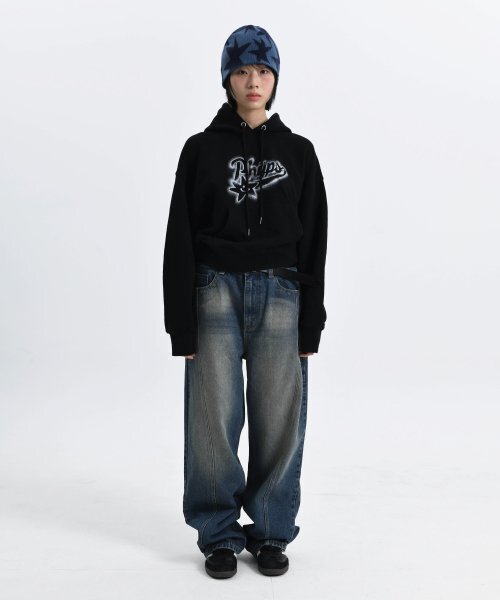 PHYSICAL DEPARTMENT（フィジカル デパートメント）の「[PHYPS&reg;&times;FRIZBEE]スプレースターテールクロップフードカーキ（パーカー・レディース・その他・FREE）」の12枚目の写真