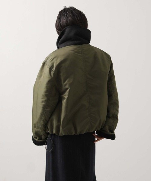 Munich（ミューニック）の「ボアカラーフライトブルゾン（ブルゾン・レディース・ブラック/カーキ・S）」の21枚目の写真