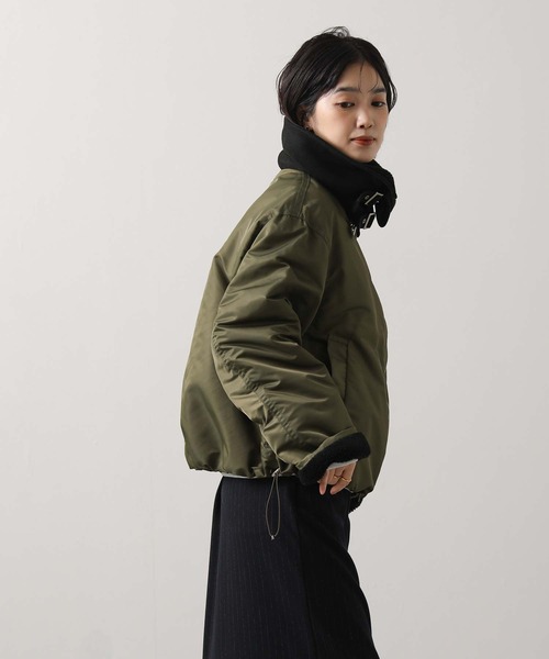 Munich（ミューニック）の「ボアカラーフライトブルゾン（ブルゾン・レディース・ブラック/カーキ・S）」の22枚目の写真