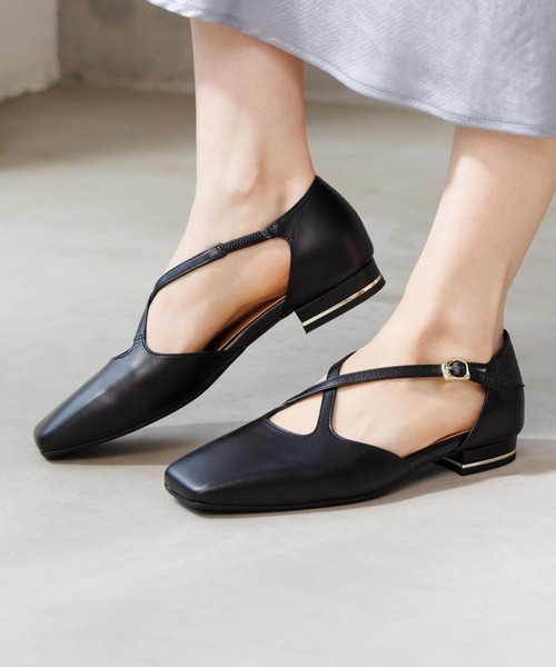 HIMIKO（ヒミコ）の「【HIMIKO】クロスベルトセパレートパンプス/661503（パンプス・レディース・ゴールド/ブラック/アイボリー・24.5cm/24.0cm/23.5cm/23.0cm/22.5cm/25.0cm/22.0cm/26.0cm/25.5cm）」の11枚目の写真