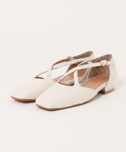 HIMIKO（ヒミコ）の「【HIMIKO】クロスベルトセパレートパンプス/661503（パンプス・レディース・ゴールド/ブラック/アイボリー・24.5cm/24.0cm/23.5cm/23.0cm/22.5cm/25.0cm/22.0cm/26.0cm/25.5cm）」の4枚目の写真