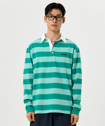 Bold Stripe Rugby T-Shirt (green mix)