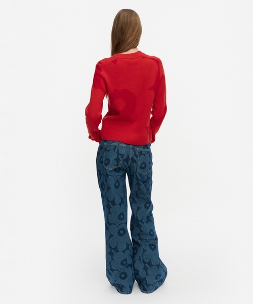 marimekko（マリメッコ）の「【一部店舗・オンラインストア限定】Aukio Unikko / knit  pullover（ニット/セーター・レディース・レッド・MEDIUM/SMALL/X-SMALL）」の3枚目の写真