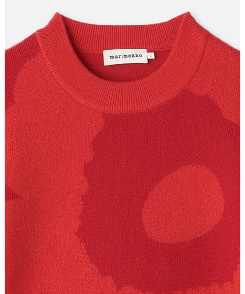marimekko（マリメッコ）の「【一部店舗・オンラインストア限定】Aukio Unikko / knit  pullover（ニット/セーター・レディース・レッド・MEDIUM/SMALL/X-SMALL）」の7枚目の写真