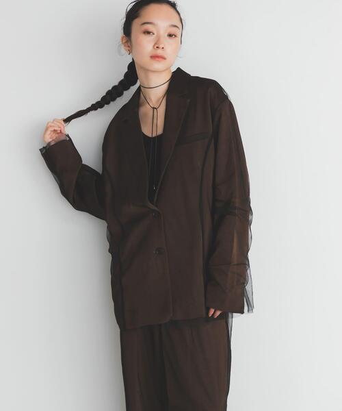 KBF（ケイビーエフ）の「サテンチュールジャケット（その他アウター・レディース・ブラウン/ベージュ・ONE）」の17枚目の写真