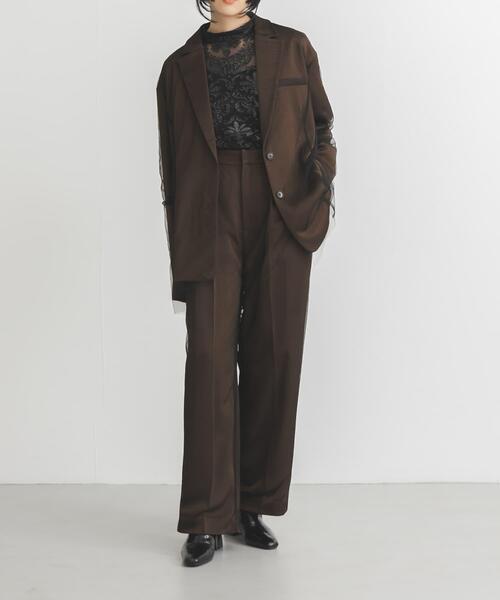 KBF（ケイビーエフ）の「サテンチュールジャケット（その他アウター・レディース・ブラウン/ベージュ・ONE）」の11枚目の写真