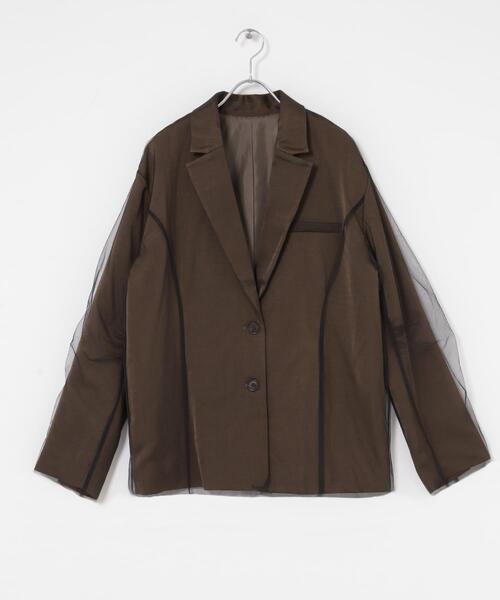 KBF（ケイビーエフ）の「サテンチュールジャケット（その他アウター・レディース・ブラウン/ベージュ・ONE）」の12枚目の写真