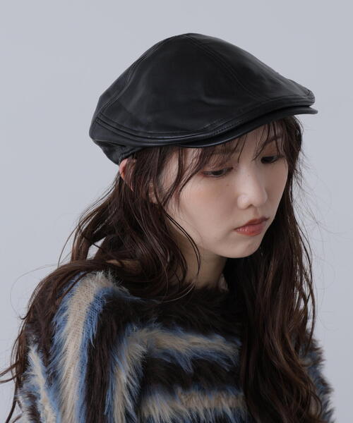 FREE'S MART(フリーズマート)の「◆ハンチング(ハンチング/ベレー帽・レディース・ブラック/ブラウン・フリ-)」の1枚目の写真