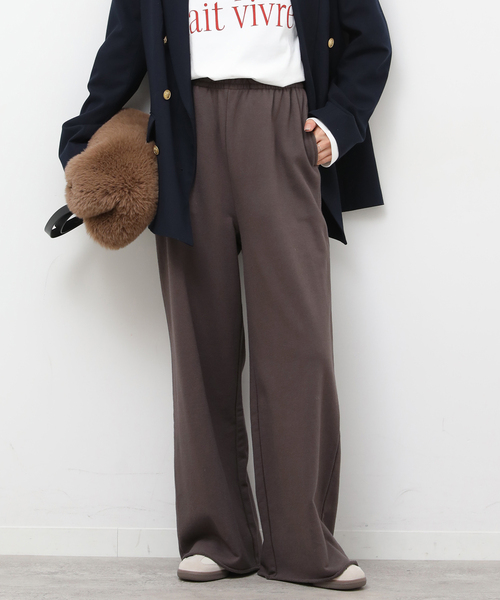 JOURNAL STANDARD relume(ジャーナルスタンダード レリューム)の「《追加14》ワイドスウェットパンツ(スウェットパンツ・レディース・ブラック系その他/ブラウン/グレー・FREE)」の3枚目の写真