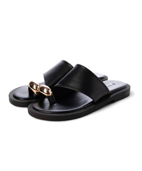 EVOL（イーボル）の「【軽量・クッション入り】メタルリングフラットトングサンダル JA5964（サンダル・レディース・ブラック/アイボリー/ブラウン/キャメル・S/M/L/LL）」の18枚目の写真