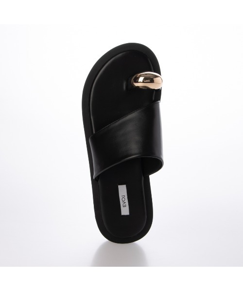 EVOL（イーボル）の「【軽量・クッション入り】メタルリングフラットトングサンダル JA5964（サンダル・レディース・ブラック/アイボリー/ブラウン/キャメル・S/M/L/LL）」の21枚目の写真