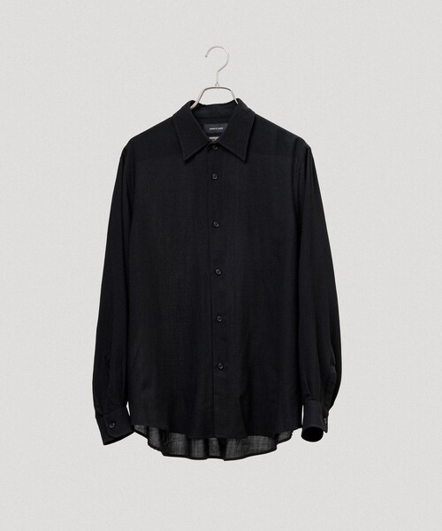 ADAM ET ROPE'（アダムエロペ）の「【NIKKE】シフォンボイル レギュラーカラーシャツ（シャツ/ブラウス・メンズ・ブラック・M/L）」の3枚目の写真