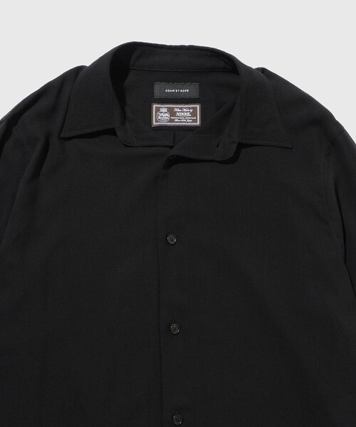 ADAM ET ROPE'（アダムエロペ）の「【NIKKE】シフォンボイル レギュラーカラーシャツ（シャツ/ブラウス・メンズ・ブラック・M/L）」の5枚目の写真