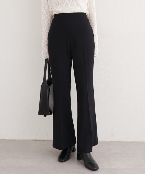 natural couture（ナチュラルクチュール）の「カットジョーゼットストレッチフレアヘムパンツ（その他パンツ・レディース・その他1/モカ/ブラック/アイボリー・FREE）」の19枚目の写真