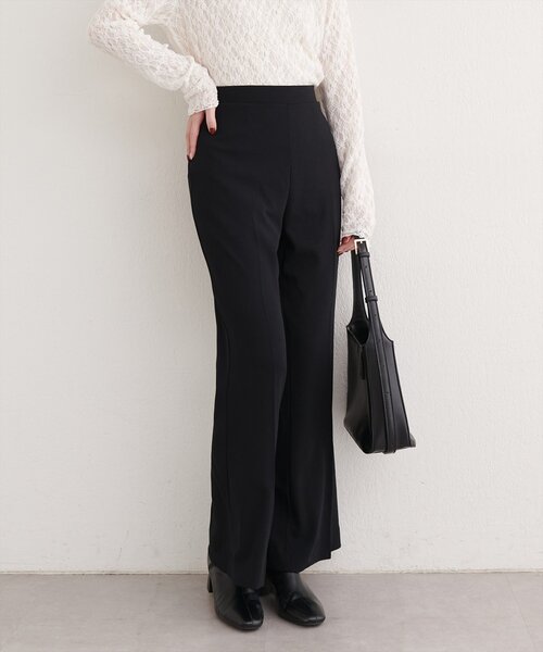 natural couture（ナチュラルクチュール）の「カットジョーゼットストレッチフレアヘムパンツ（その他パンツ・レディース・その他1/モカ/ブラック/アイボリー・FREE）」の21枚目の写真