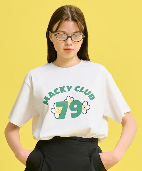 MACKY(マッキー)の「79クラブ 半袖Tシャツ ホワイト(Tシャツ/カットソー・レディース・その他・F)」の1枚目の写真