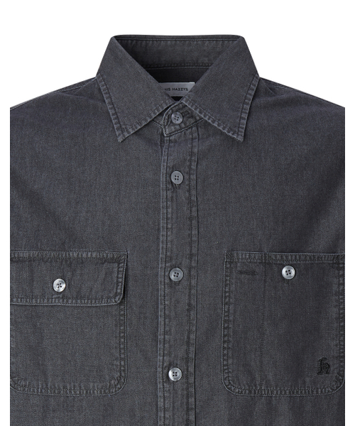 HAZZYS（ ヘジス）の「[HIS]ブラックシャンブレーシャツ（シャツ/ブラウス・メンズ・その他・SMALL/MEDIUM/LARGE）」の3枚目の写真