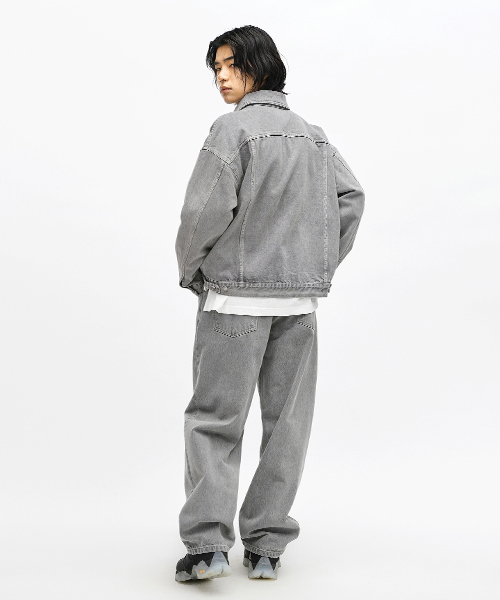 ERRORS EXCEPTED(エラーズエクスペクティド)の「JK01 プリーツデニムジャケット (グレー)(デニムジャケット・メンズ・その他・SMALL/MEDIUM/LARGE)」の5枚目の写真