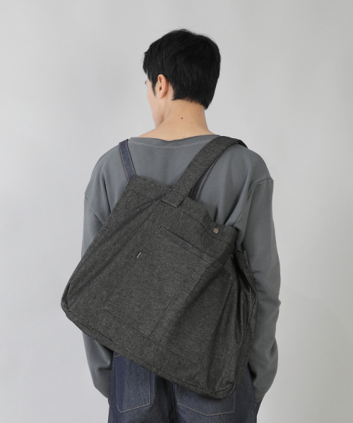 SAINTCREW(セントクルー)の「ラウンドボリュームカーゴポケットエコバッグ RVC-145 デニムブラック(エコバッグ/サブバッグ・メンズ・その他・フリー)」の7枚目の写真