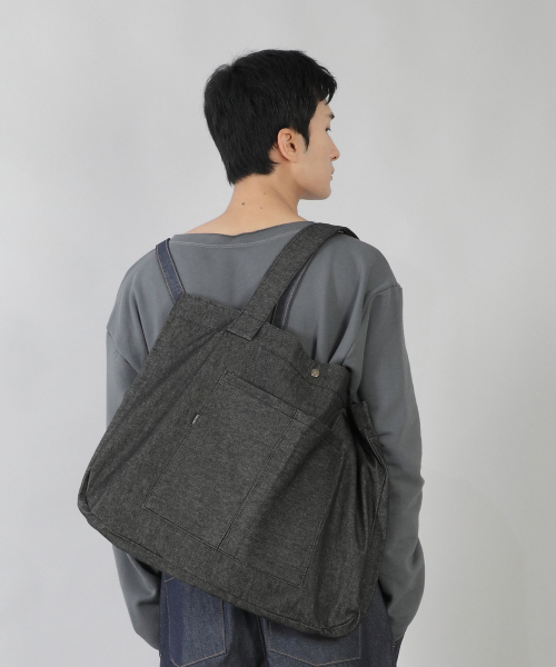 SAINTCREW(セントクルー)の「ラウンドボリュームカーゴポケットエコバッグ RVC-145 デニムブラック(エコバッグ/サブバッグ・メンズ・その他・フリー)」の8枚目の写真