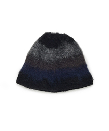 VELSEY（ベルジ）の「Handfork Fuzzy Beanie Black Navy（ニットキャップ/ビーニー）」