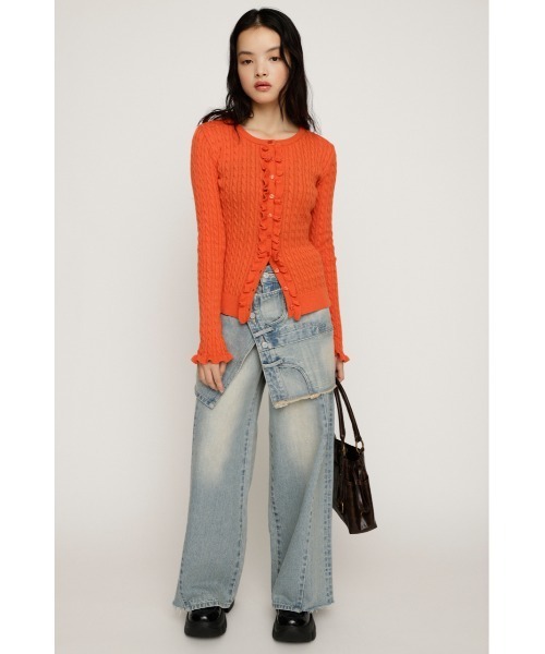SLY(スライ)の「REMAKE ASYMMETRY L/W DENIM PT リメイク アシンメトリー ローウエスト デニムパンツ 冬服 春服(デニムパンツ・レディース・ブルー/ライトブルー・2/1/0)」の3枚目の写真