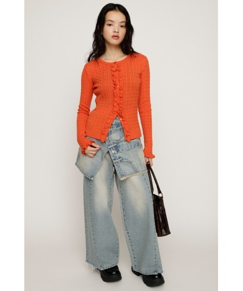 SLY(スライ)の「REMAKE ASYMMETRY L/W DENIM PT リメイク アシンメトリー ローウエスト デニムパンツ 冬服 春服(デニムパンツ・レディース・ブルー/ライトブルー・2/1/0)」の4枚目の写真