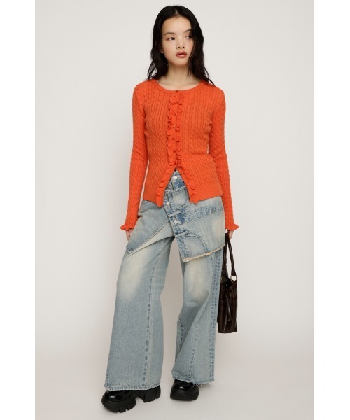 SLY(スライ)の「REMAKE ASYMMETRY L/W DENIM PT リメイク アシンメトリー ローウエスト デニムパンツ 冬服 春服(デニムパンツ・レディース・ブルー/ライトブルー・2/1/0)」の5枚目の写真