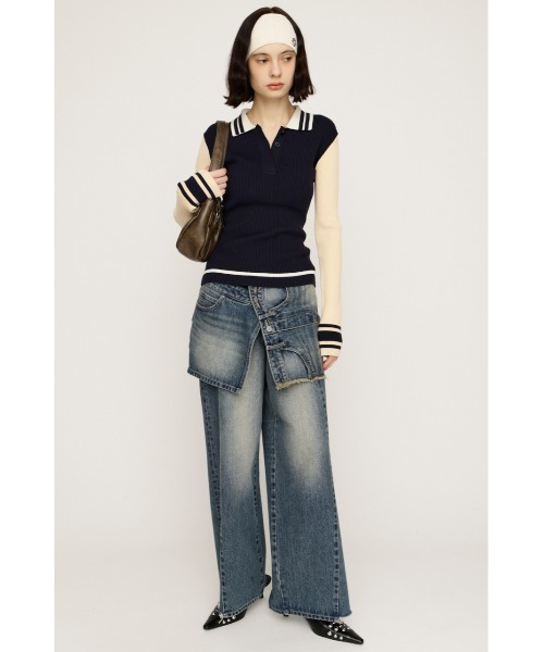 SLY（スライ）の「REMAKE ASYMMETRY L/W DENIM PT リメイク