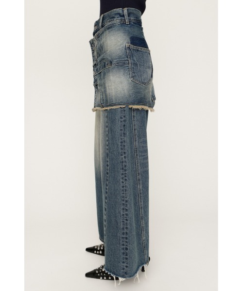 SLY(スライ)の「REMAKE ASYMMETRY L/W DENIM PT リメイク アシンメトリー ローウエスト デニムパンツ 冬服 春服(デニムパンツ・レディース・ブルー/ライトブルー・2/1/0)」の18枚目の写真