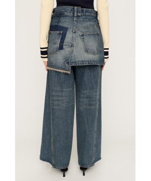 セール】REMAKE ASYMMETRY L/W DENIM PT リメイク アシンメトリー ロー