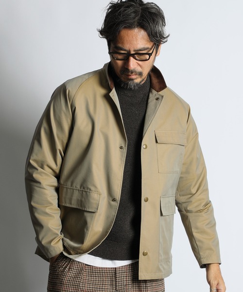 The DUFFER of ST.GEORGE（ザダファーオブセントジョージ）の「BRITISH COVERALLS JACKET：ブリティッシュ カバーオール ジャケット（カバーオール・メンズ・ブラック/ベージュ・MEDIUM/LARGE）」の2枚目の写真